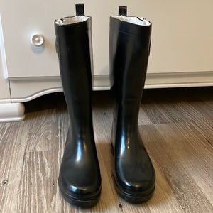 Black Rainboots for Women, Size 6